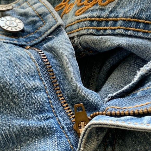 Vtg Bongo Y2K Flared Low Rise Jeans Size 7 Women’s Blue Medium Wash Festival - Picture 7 of 16